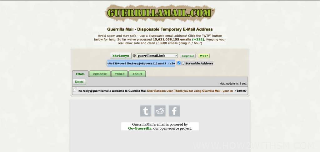 GuerrilaMail Website